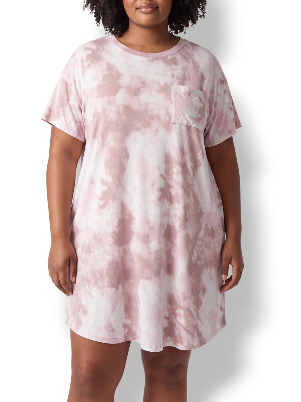 4/$20 Stars Above Pink Tie-Dye Modal Sleep Shirt Nightgown XXL